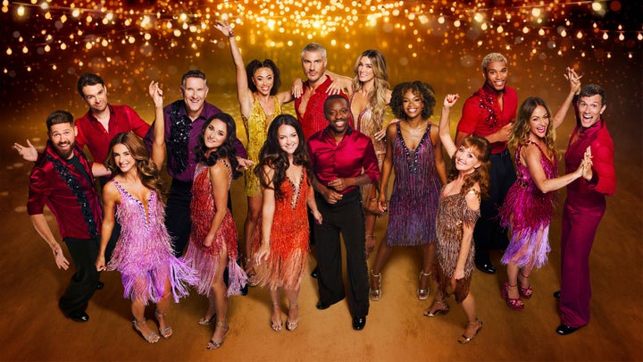 This year's Strictly Come Dancing cast strike a pose together