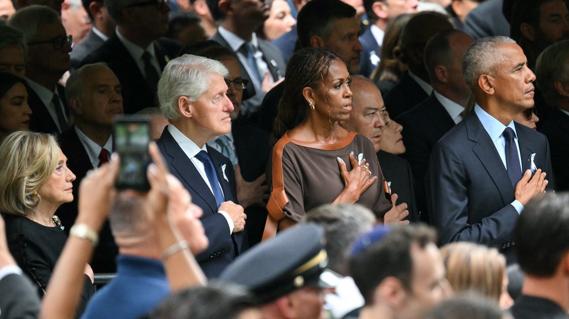 Former U.S. Presidents Seen Together At NYC 9/11 Ceremony