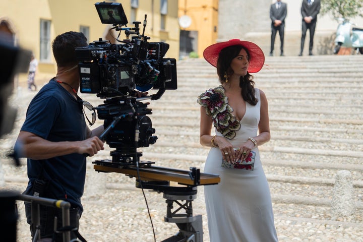 Kaya Scodelario behind the scenes of The Gentlemen season two