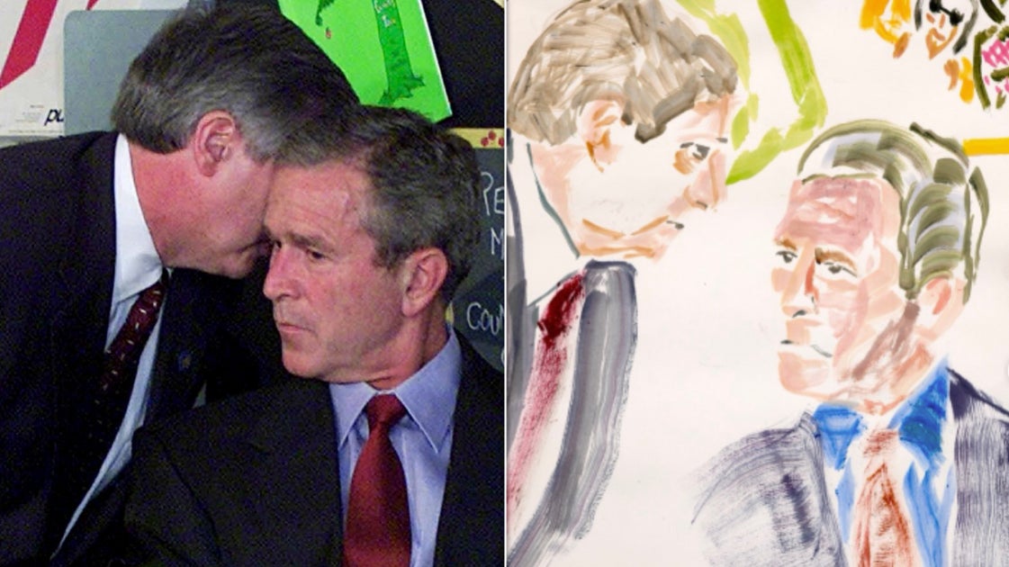 George W. Bush displays 9/11-themed paintings
