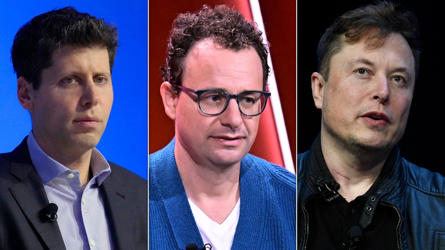 OpenAI CEO Sam Altman, Anthropic CEO Dario Amodei, and Elon Musk, who runs xAI.