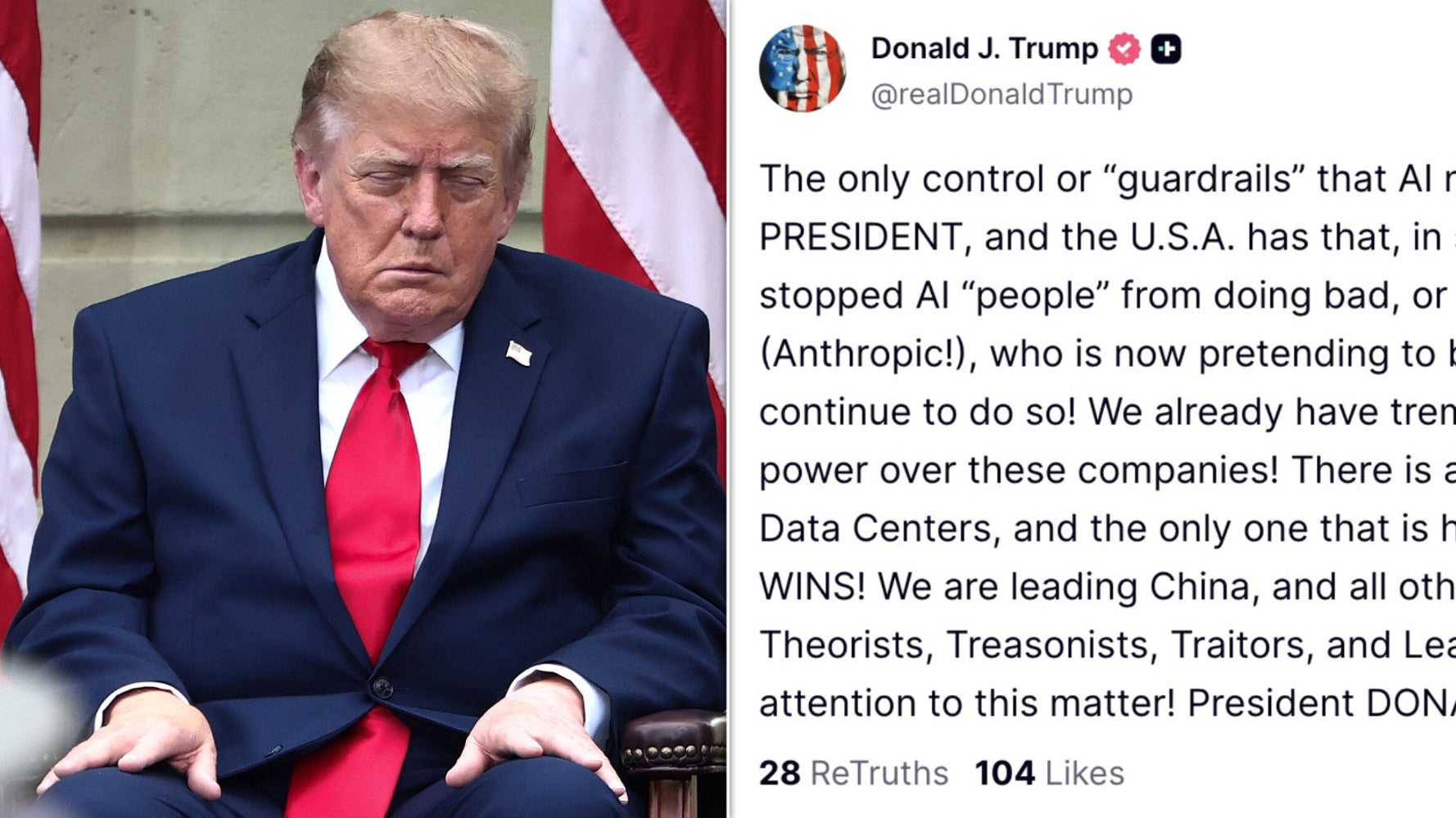 Trump Says We Just Need A 'High IQ' President To Control AI — Experts Beg To Differ