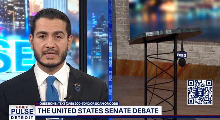 A split screen highlighted Rogers' absence.