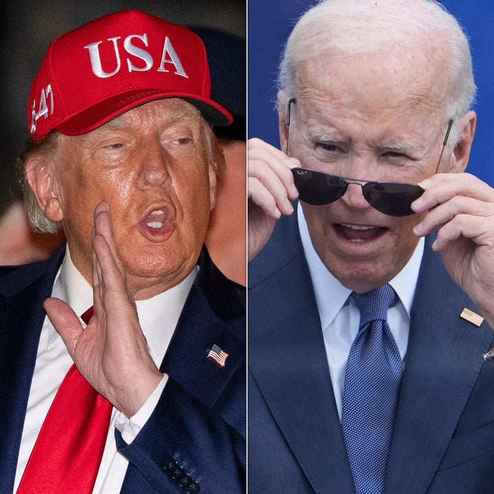 President Donald Trump, left, frequently blames former President Joe Biden, right, for the current state of the economy. But a new poll shows many Americans aren’t buying it.