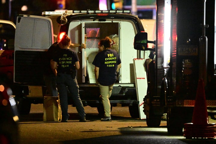 PHILADELPHIA, UNITED STATES - JUNE 27: FBI agents from the Evidence Response Team remove more than 30 boxes and bags of evidence from a residence in the Olney neighborhood of Philadelphia, Pennsylvania, on June 27, 2026, following a two-day investigation. Multiple law enforcement agencies, including the FBI and Philadelphia Police homicide detectives, launched the investigation after chemicals, ammunition and drugs were discovered inside the home. A 44-year-old suspect, Eugene Horsch, was taken into custody on drug and firearms charges. Authorities completed processing the scene late Saturday evening. (Photo by Kyle Mazza/Anadolu via Getty Images)