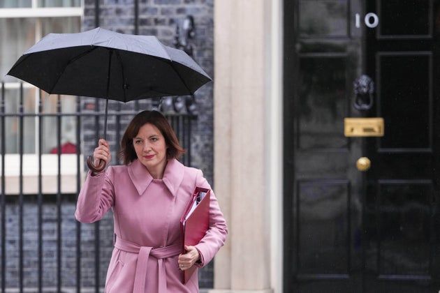 Bridget Phillipson, Britain's Secretary of State for Education, Minister for Women and Equalities, leaves after attending a Cabinet meeting in Downing Street in London, Monday, Oct. 20, 2025. 
