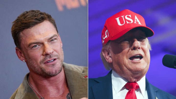 Alan Ritchson and President Donald Trump.
