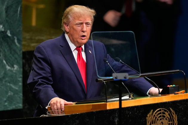 Donald Trump speaks during the 81st session of the United Nations General Assembly.