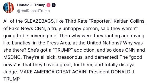 Donald Trump on Truth Social