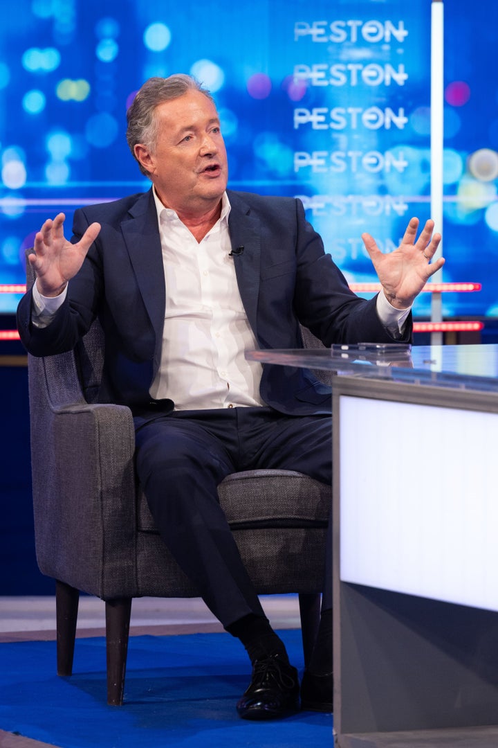 Piers Morgan during an appearance on ITV's Peston last year