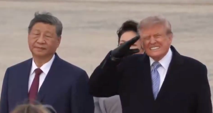 'What An Embarrassment': Trump Winces At Sound Of Military Jet As He Greets Xi Jinping