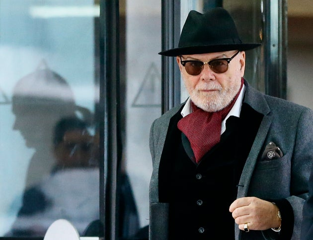 Gary Glitter – whose legal name is Paul Gadd – leaving court in 2015