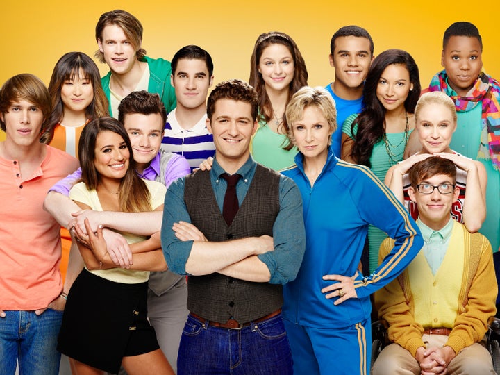 The cast of Glee pictured in 2013