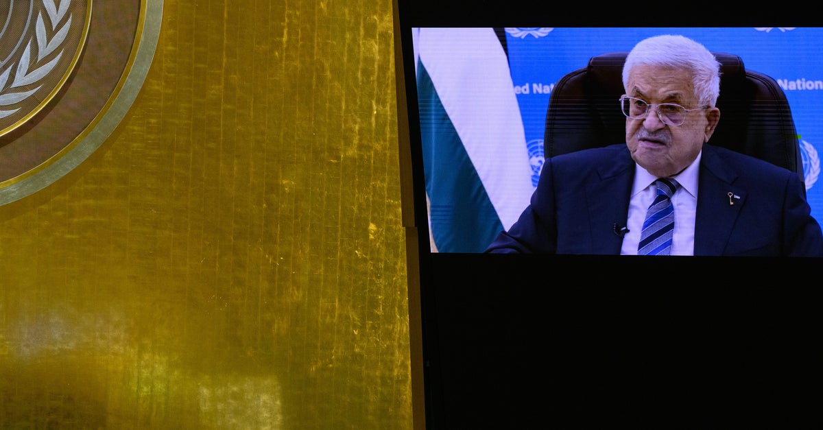 Palestinian President Addresses UN Leaders On Prerecorded Video After Being Denied Visa Palestinian President Addresses UN Leaders On Prerecorded Video After Being Denied Visa