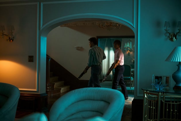 Cooper Koch and Nicholas Alexander Chavez in character as Erik and Lyke Menendez in the second season of Monster