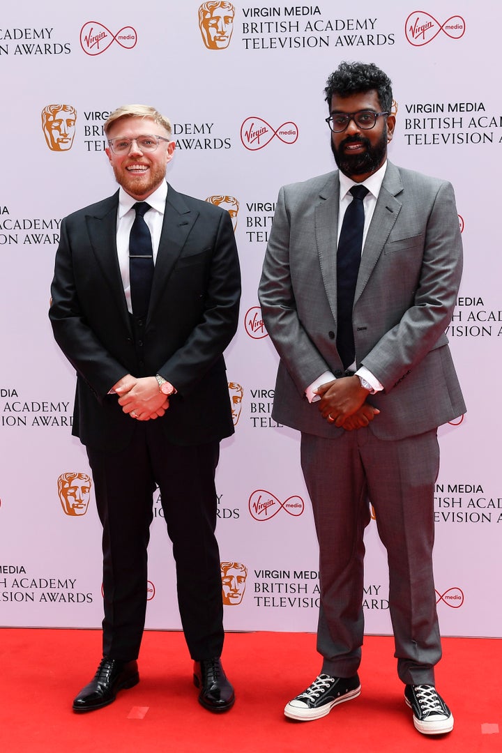 Rob Beckett and Romesh Ranganathan at the TV Baftas in 2021