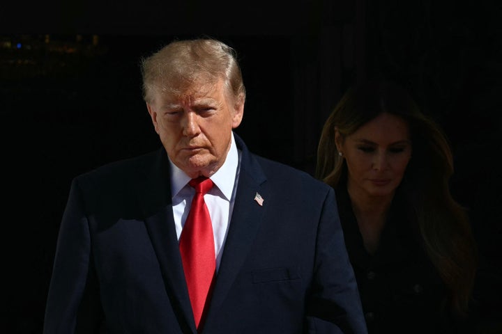 President Donald Trump and First Lady Melania Trump before welcoming China's President Xi Jinping and his wife Peng Liyuan for tea at the White House, in Washington, DC, on September 25, 2026. (Photo by Alex WROBLEWSKI / AFP via Getty Images)