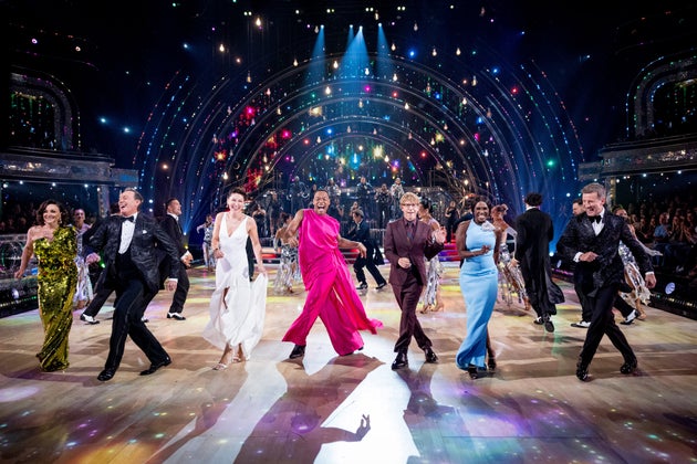 Strictly Come Dancing's judges and hosts performing during Saturday's live show