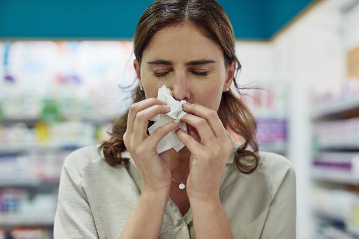 Why experts recommend using hand sanitizer at the pharmacy 1 In a pharmacy, you will likely need to touch surfaces that have also been touched by sick people. Using hand sanitizer can also prevent you from getting sick.