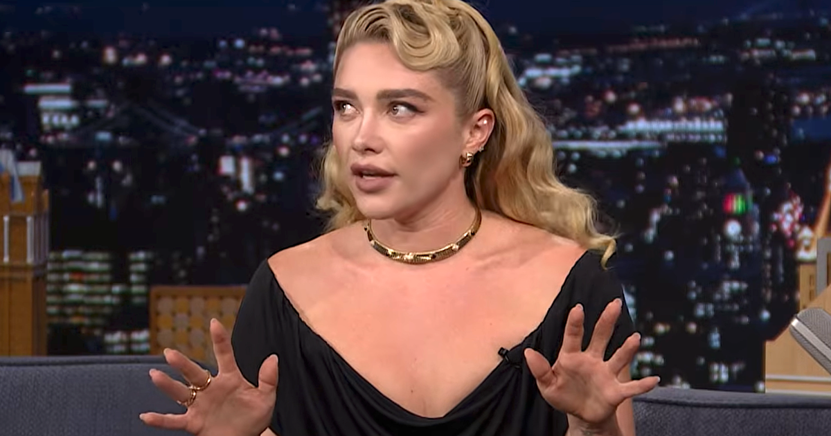 Florence Pugh Explains Her Drinking Fitness Video To Jimmy Fallon ― And It ...