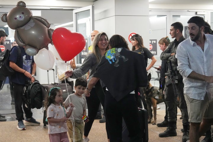 Passengers who experienced an emergency landing in Saudi Arabia, during a flight on FlyDubai plane, arrive at Ben Gurion International Airport, near Tel Aviv, Israel, on Sept. 30, 2026.