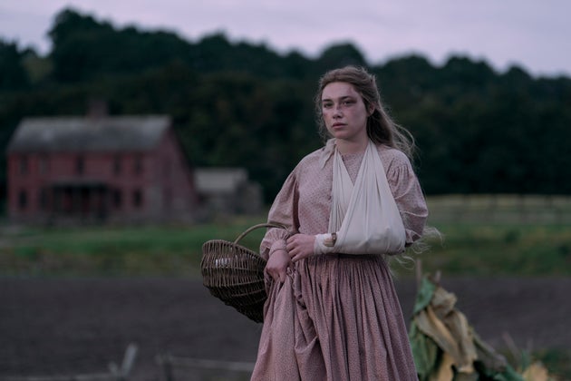 Florence Pugh as a beaten Cathy Ames in Netflix's East Of Eden