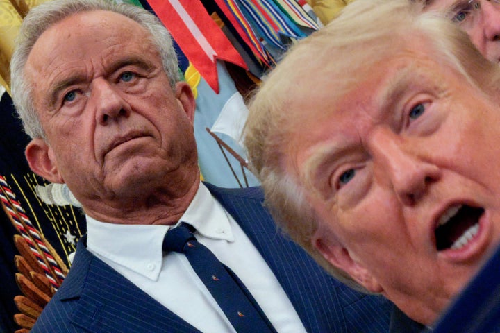 Secretary of Health and Human Services Robert F. Kennedy Jr. listens as U.S. President Donald Trump speaks to the media in the Oval Office on Sept.18, 2026.