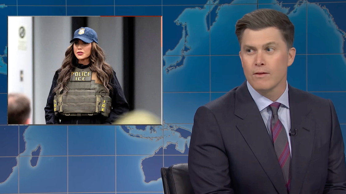Colin Jost Takes A Dig At Kristi Noem Over Divorce — And Check Out The ...