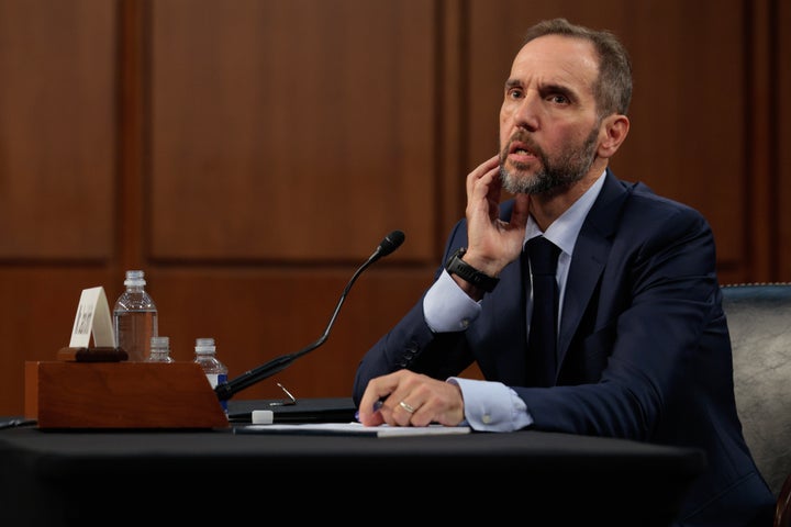 Former special counsel Jack Smith, here at a Senate hearing Tuesday, wore a 