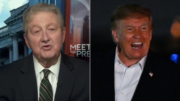 Sen. John Kennedy (R-La.) and President Donald Trump.