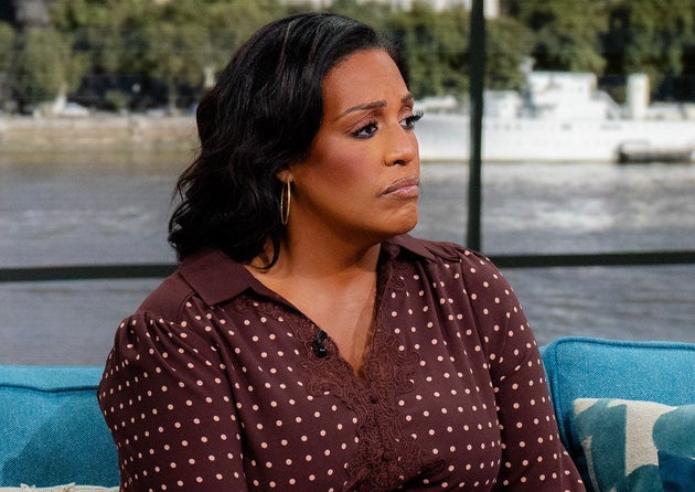 Alison Hammond pictured on the set of This Morning last month