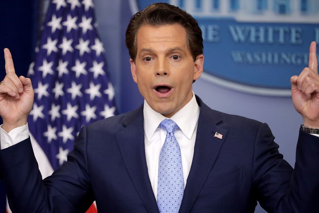Anthony Scaramucci answers reporters’ questions during the daily White House press briefing in the Brady Press Briefing Room at the White House on July 21, 2017.