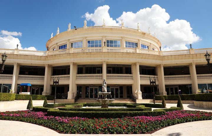 A general view of the clubhouse ahead of a LIV Golf tournament at Trump National Doral Miami in October 2023.