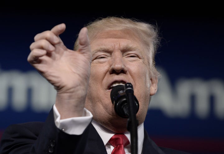 President Donald Trump speaks during the Conservative Political Action Conference in National Harbor, Maryland, on Feb. 24, 2017.