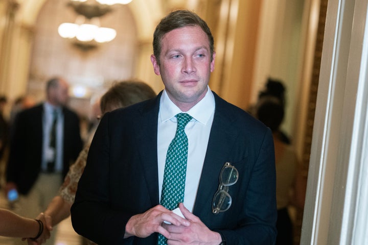 Rep. Max Miller (R-Ohio) photographed at the U.S. Capitol on September 1. The congressman reportedly called fellow Ohio Republican Jon Husted “as smart as a box of rocks” while campaigning.