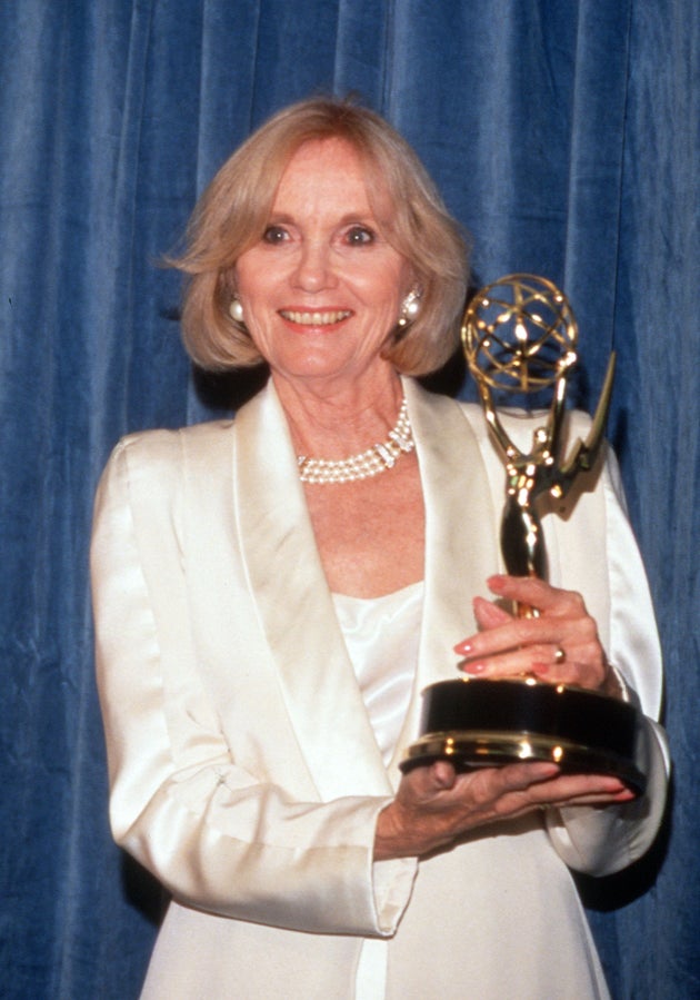 Eva Marie Saint celebrating her win at the Emmys