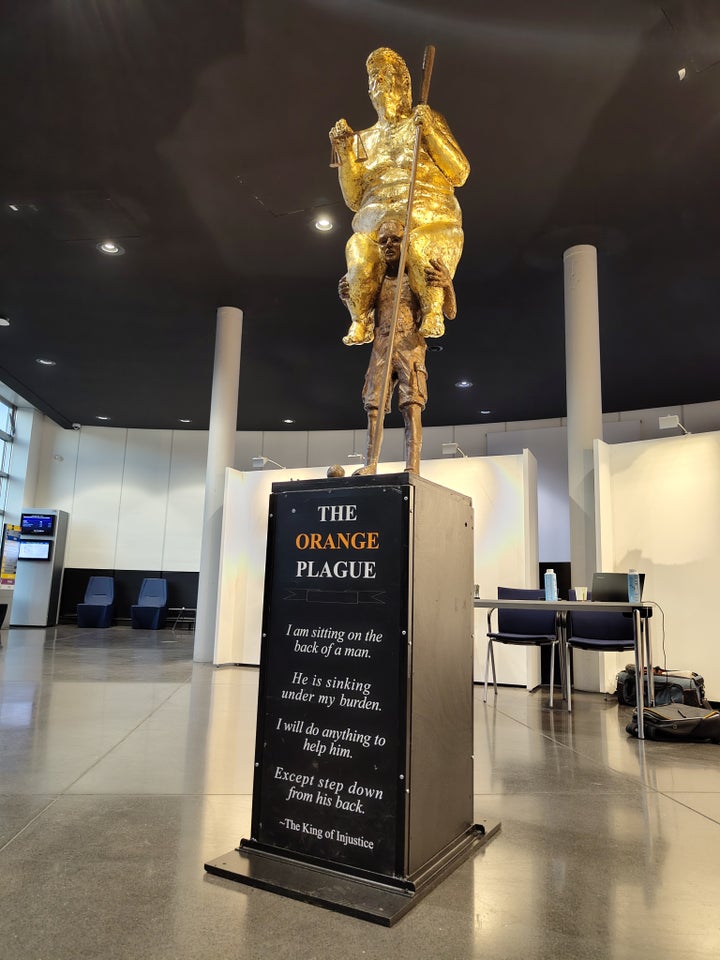 “The Orange Man” by Jens Galschiot.