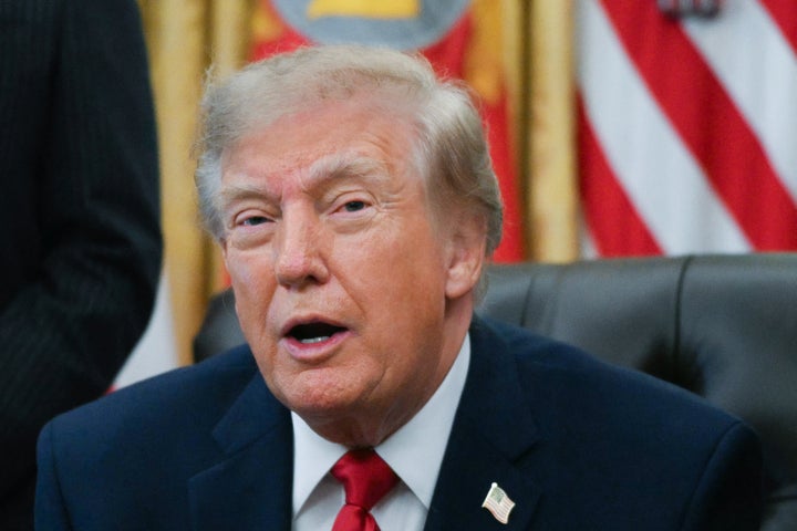 President Donald Trump during an Oval Office meeting on Oct. 7.