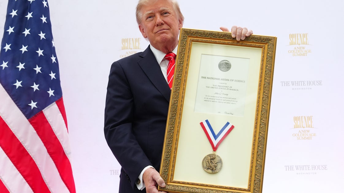 Trump Goes To Trump Peace Institute, Gets Medal Once Given To His Uncle ...