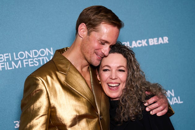 Alexander Skarsgård and Olivia Colman at the London premiere of Wicker