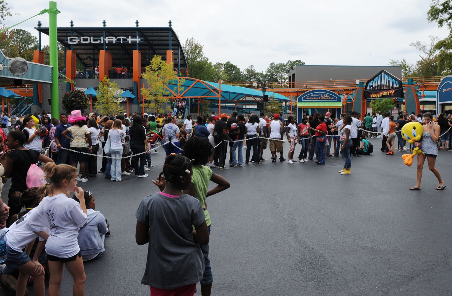 Dozens of parkgoers witnessed a man being ejected from a car on the Goliath roller coaster at Six Flags Over Georgia on Monday, 11Alive reported.