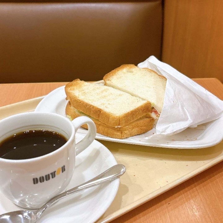 ドトールコーヒーショップ「モーニング・セットA ハムタマゴサラダ」