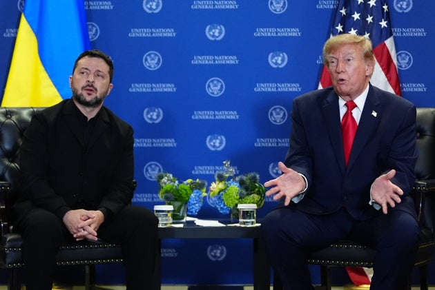 President Donald Trump meets with Ukraine's President Volodymyr Zelenskyy during the United Nations General Assembly on Sept. 22, 2026, at the UN headquarters.