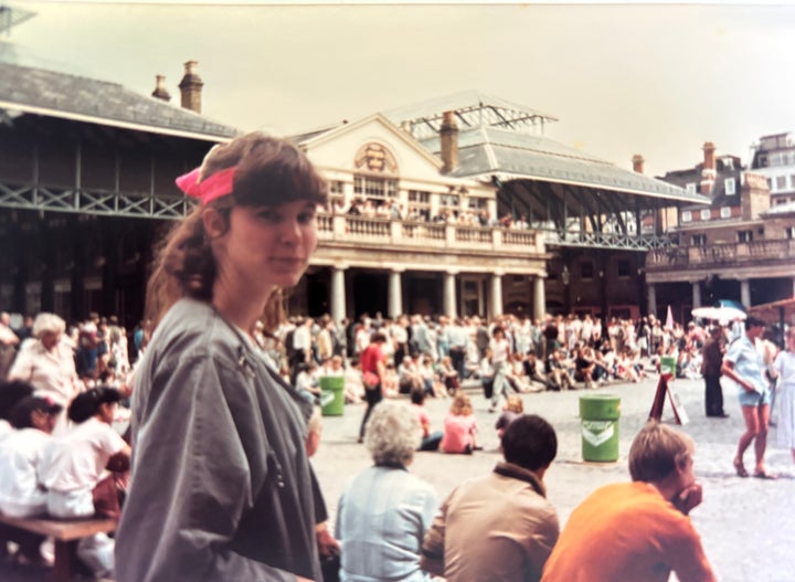 The author at 16 years old in Covent Garden in London.