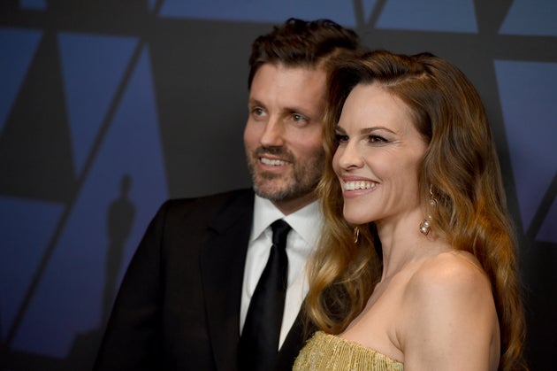Philip Schneider and Hilary Swank in 2018