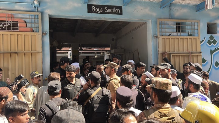 The roof of a private school collapsed in northwestern Pakistan, killing at least 28 children and a female teacher and injuring more than 50 other people, a hospital spokesman said.
