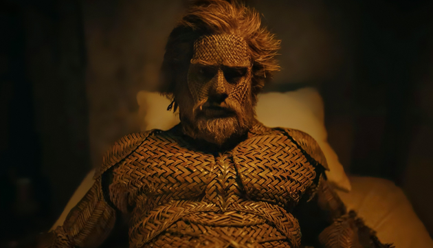 Alexander Skarsgård in character in Wicker
