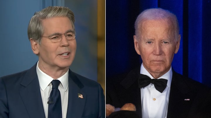 Treasury Secretary Scott Bessent and former President Joe Biden.
