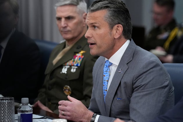 US defence secretary Pete Hegseth holds talks with Wes Streeting at the Pentagon last Thursday.