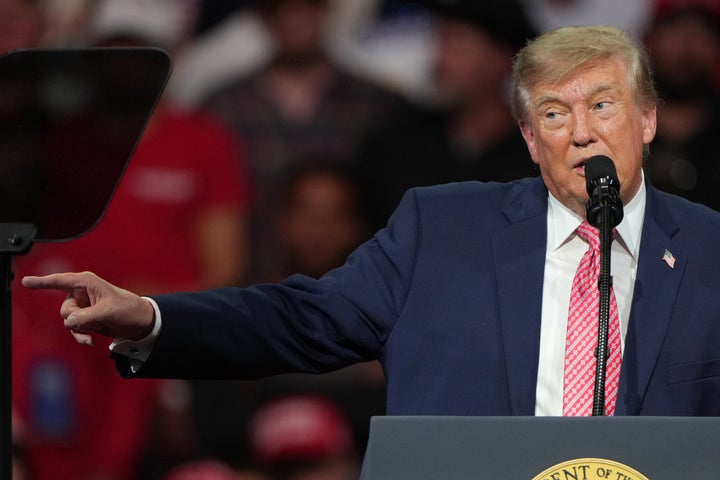 “In this election, I’m asking you to pretend please that I’m on the ballot,” President Donald Trump said during a rally in Kansas.